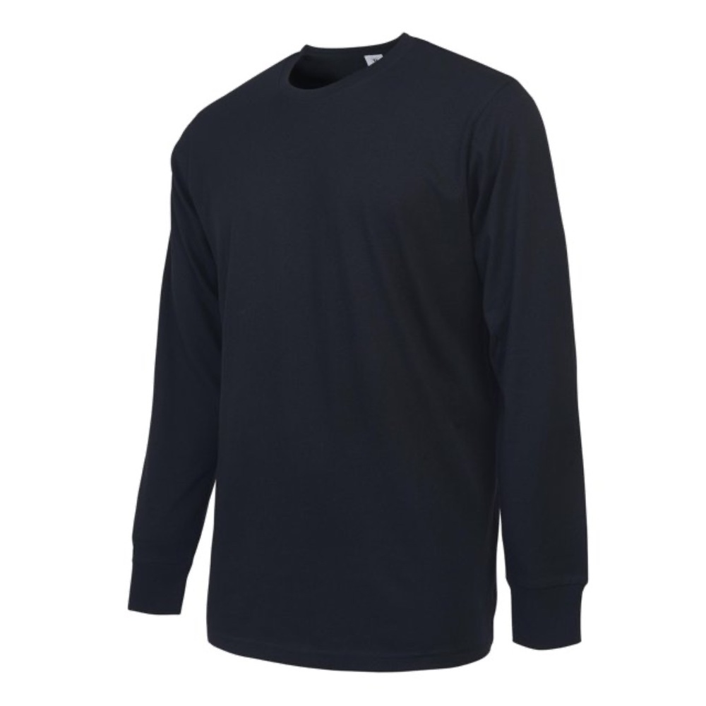 3 TEEJOY Mens Cotton Long Sleeve Ribbed Cuff Crewneck size Small - Picture 2 of 8